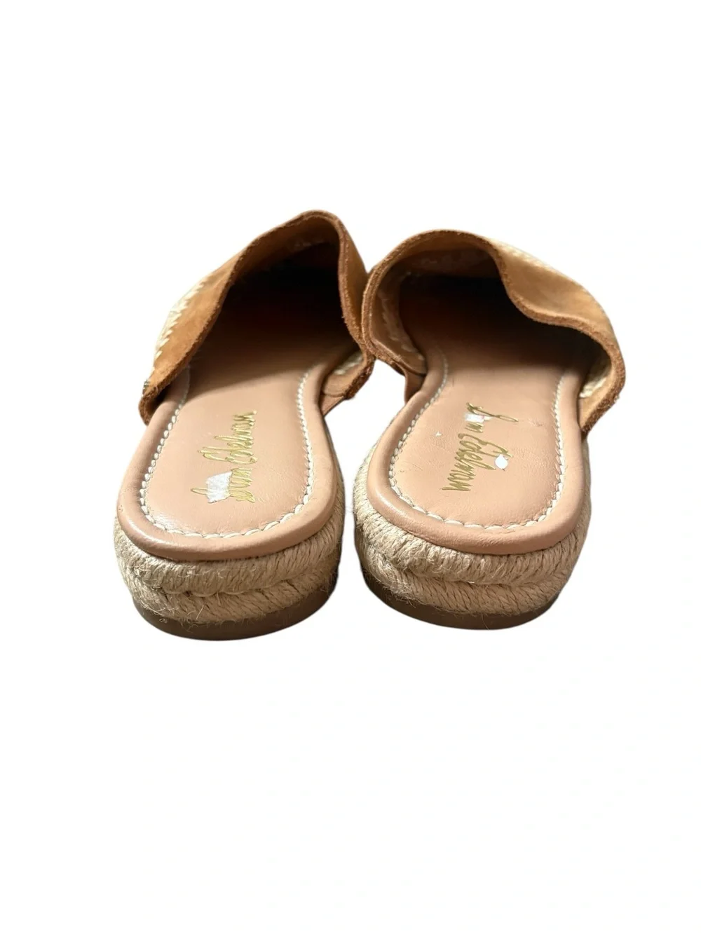 Sam Edelman Austin Suede Espadrille Mules Tan Brown Slip On Size 7.5